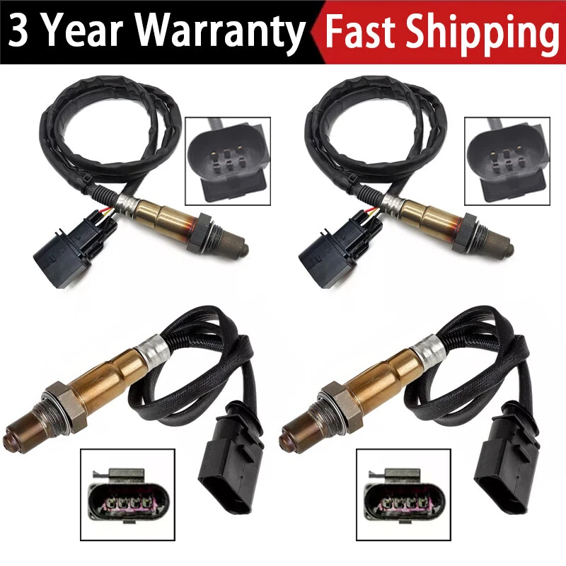 Sensor de oxígeno O2 aguas arriba + aguas abajo para Audi A6 Quattro 2005-2011 4 piezas Foto 2 de 4