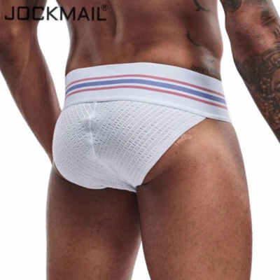 JOCKMAIL Men Boxer UnderwearQuality Deep Waistband Sports Cotton Jockstrap Brief