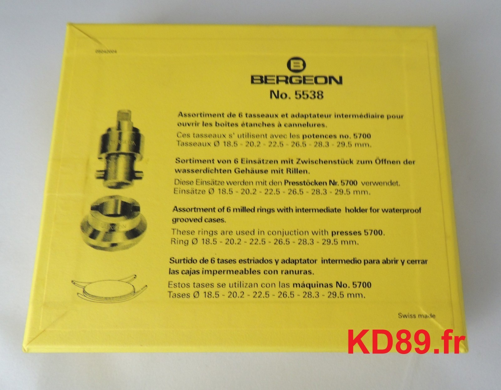 Bergeon 5538 clé de serrage anti-rayure pour montre Rolex étanche