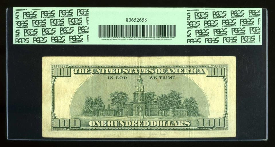 DBR 1996 $100 FRN New York RADAR Fr. 2175-B PCGS 25 Serial AB87077078E - Image 2 of 2