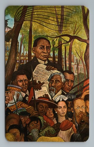 Diego Rivera Mural Hotel del Prado Mexico City Artist Vintage Postcard
