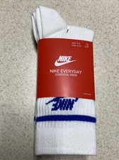white nike socks with blue swoosh