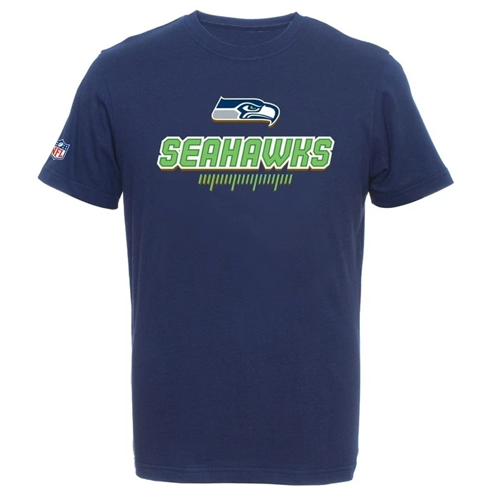 NFL T-Shirt Seattle Seahawks Waice Football navy Fanshirt Majestic