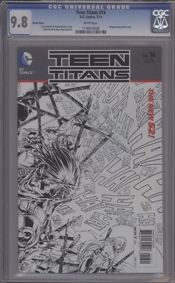 TEEN TITANS #16 - CGC 9.8 - BRETT  BOOTH SKETCH VARIANT  - LIMITED 1 FOR 25