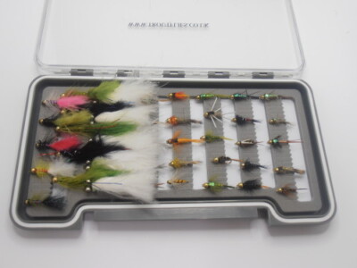 Frühe Saison Forellenfliegen 40 pro Box, Stillwasser Goldkopfnymphe und Köder, NBX12