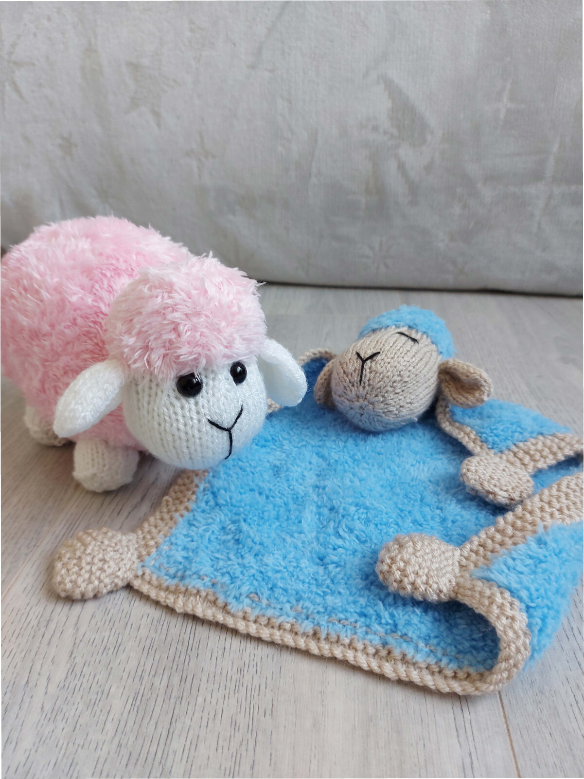 Easter Knitting Pattern Spring Lamb Soft Toy Baby Comfort Blanket