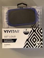 NEW Vivitar Waterproof Bluetooth Speaker Speaker -Black / Blue - Brand New