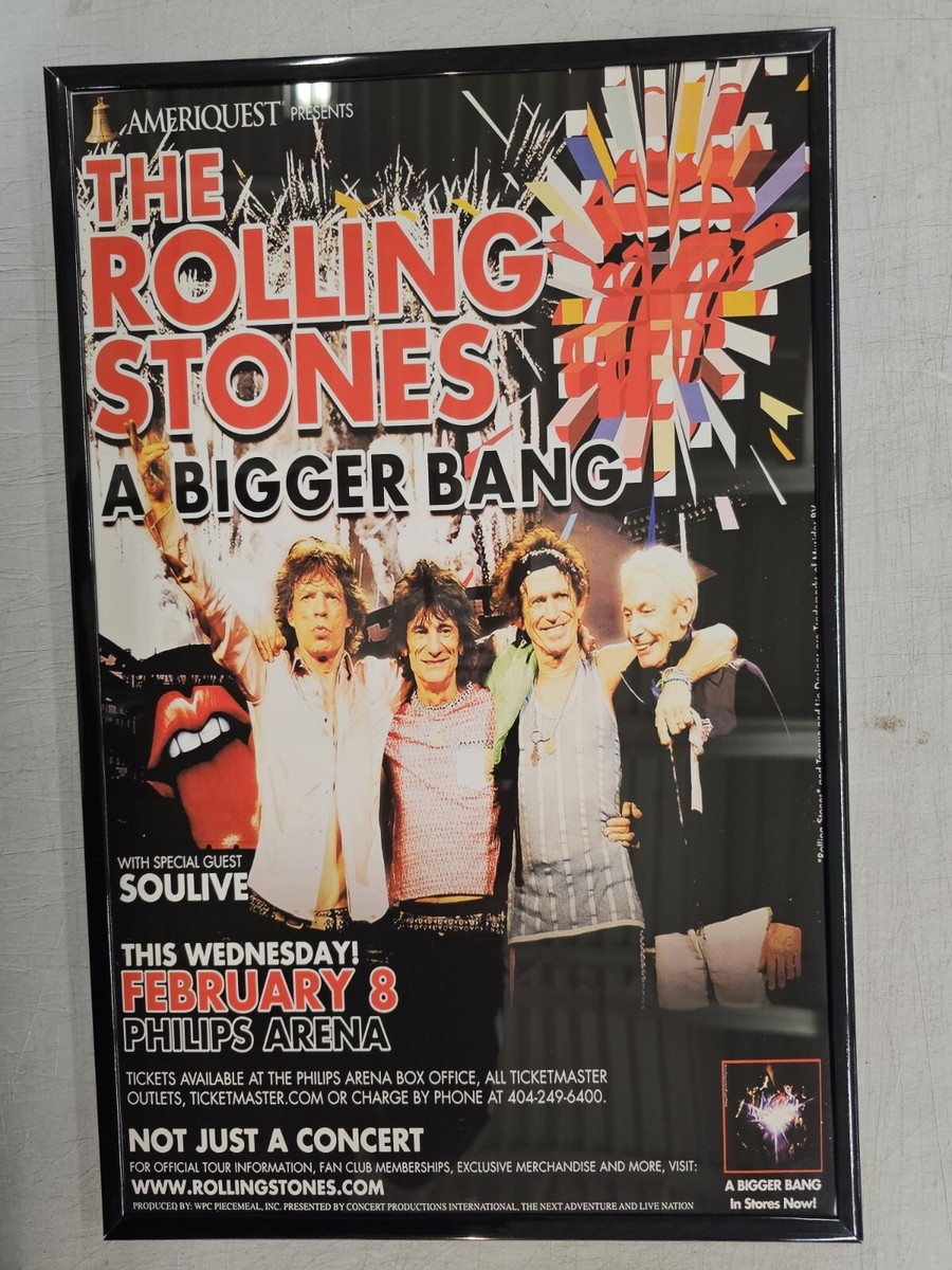 Rolling Stones Framed Bigger Bang Atlanta Concert Poster | eBay