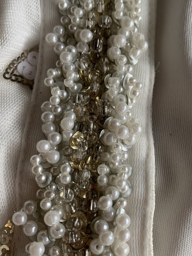Gorgeous Embellished sequin/beaded dress PLT uk Size 6 gold/cream - Picture 9 of 11