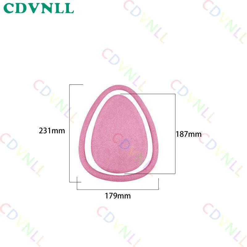 For Mini Cooper Clubman F54 Pink Suede Console Dashboard Speaker Frame Trim 2PCS — 第 3/4 张图片