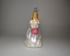 Blonde Bride Old World Christmas OWC Blown Glass Wedding Ornament