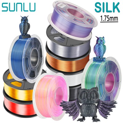 SUNLU PLA+ SILK 3D Drucker Filament 1.75mm SILK 1KG/ROLL +/-0.02mm Mehrfarbig