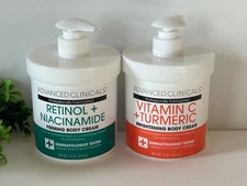 Advanced Clinicals Vitamin C + Turmeric & Retinol Niacinamide Body Cream 15 Fl