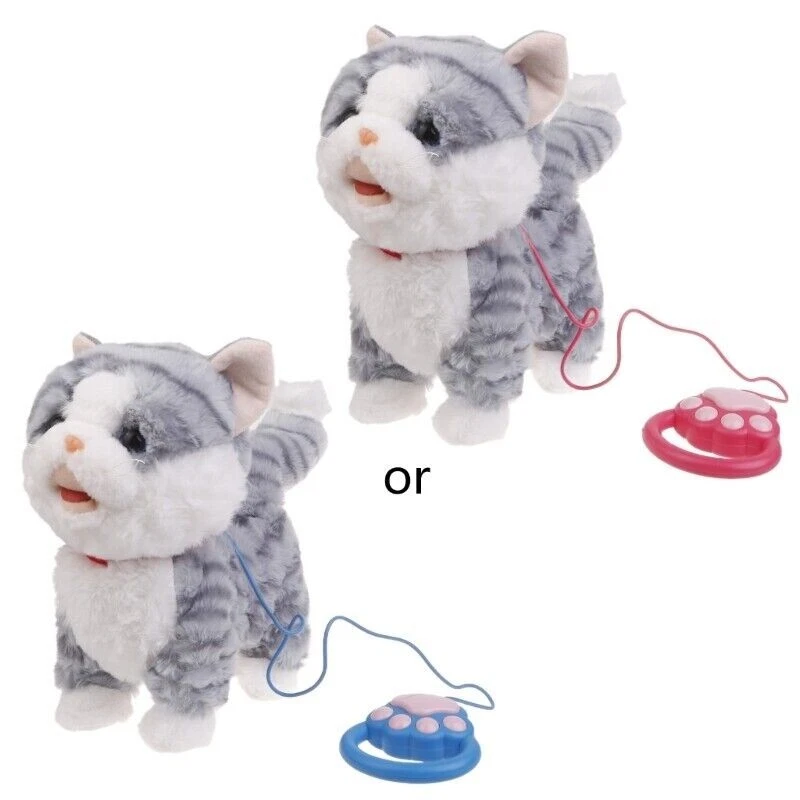 Realistic Walking Cat Singing Toy Electronic Plush Kitten Leash Cats Toy
Opens in a new window or ta