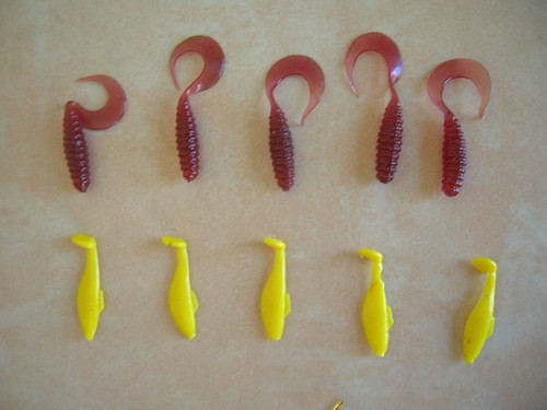 80 unused Fishing Tackle Lures lot Curly Tail Grub Worm Soft Jelly Sparkle +more - Picture 4 of 12