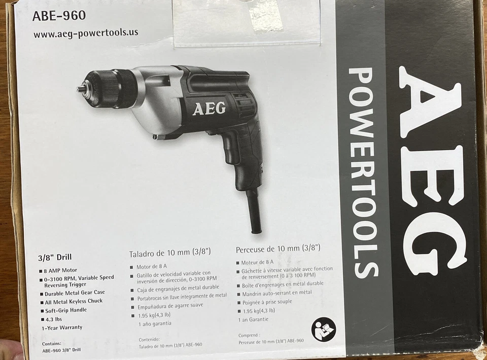 AEG TALADRO 3/8" - ABE-960 - #284 Foto 3 de 4