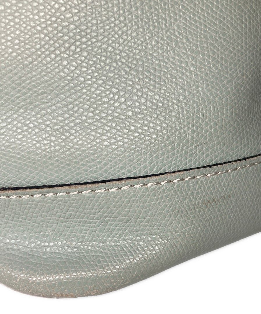 CELINE Drawstring Shoulder Bag Emerald Green Auth… - image 8