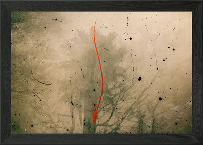 Oneirischer Baumschatten gerahmtes Wandbild Poster Leinwanddruck Bild