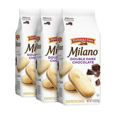 Pepperidge Farm Milano Double Dark Chocolate Cookies 7.5 oz 3 Pack Snack