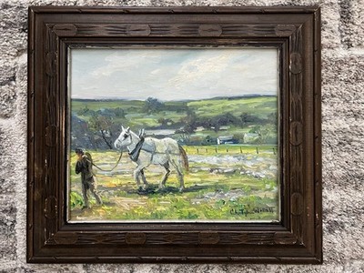 Christopher Willett Returning To The Barn Plumstead PA Bucks County Oil Painting