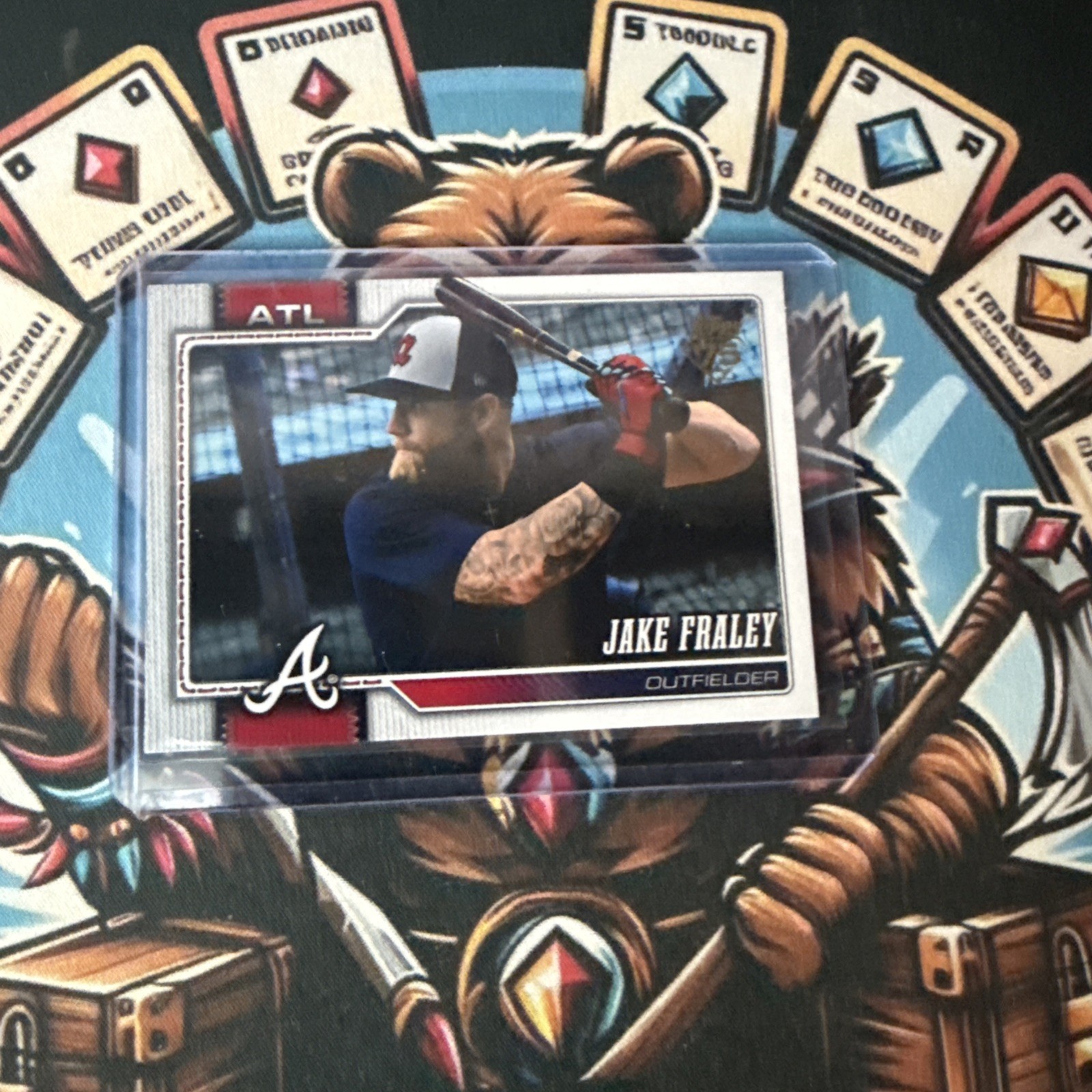 2026 Topps Series 1 Jake Fraley Golden Mirror Image SSP #323 Atlanta Braves