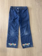Vintage Y2K Gymboree Denim Jeans Embroidered Girls Size 5