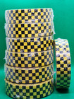 7x-V400B/YKCHK-1.5 Vinyl Tape Laminated Checkerboard Outdoor Black/Yellow[FC1A-8
