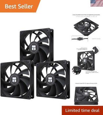 CPU Fan 120mm Silent PC Cooler 4pin PWM S-FDB Bearings 3 Pack