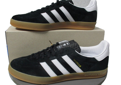 Adidas Gazelle Indoor Black Gum Athletic Sneakers Shoes Mens Sz 10