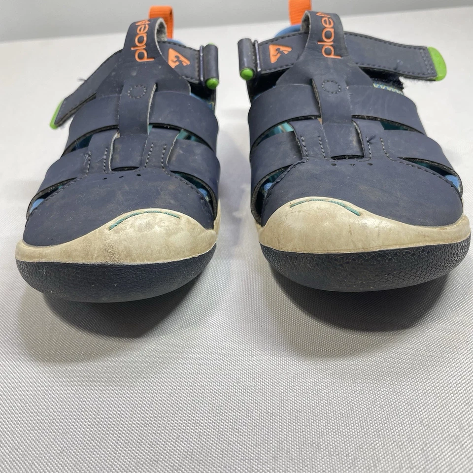 Plae Sam 2.0 Boys Sandals Size 12 Blue Hook & Loop Lightweight Shoes #106251-405 - Image 2 of 4