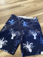 Ralph Lauren RLX Shorts Mens 32 Blue Golf Octopus Print Nautical Beach Casual