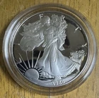 1986 S Proof Silver American Eagle Beautiful BU Coin In Original Capsule