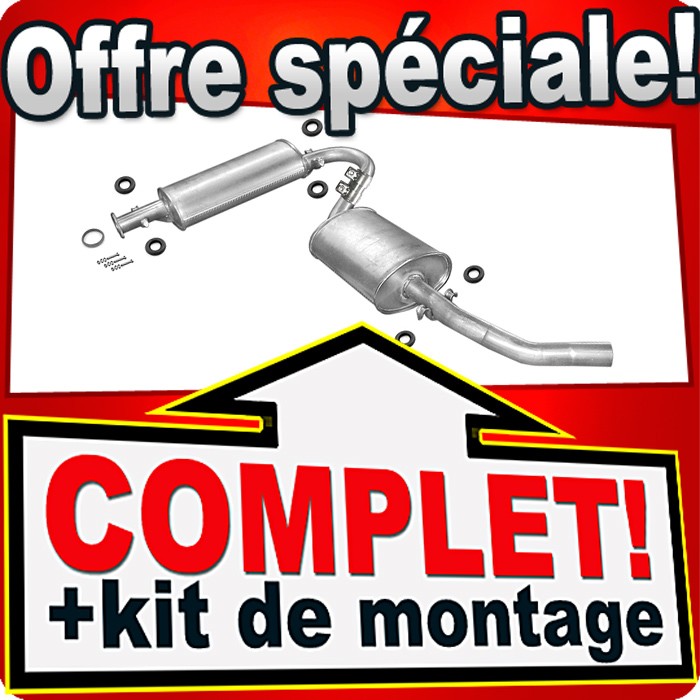 Ligne d'échappement pour Citroën Jumper 1.9 2.5 TD 2.8 HDi avec silencieux arrière en acier