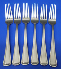 6 - Gorham MONET FROSTED Satin Frost 18/8 Stainless Flatware 8 1/4" DINNER FORKS