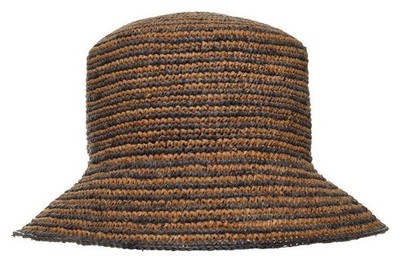Seeberger Raffia Bucket gestreift
