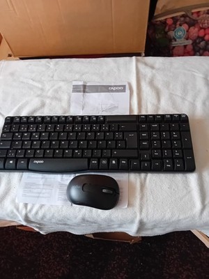 Rapoo 18129 8000M Kabelloses QWERTZ Tastatur und Maus Set - Schwarz