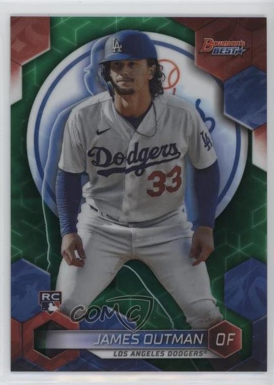 2023 Bowman's Best Green Refractor /99 James Outman #63 Rookie RC