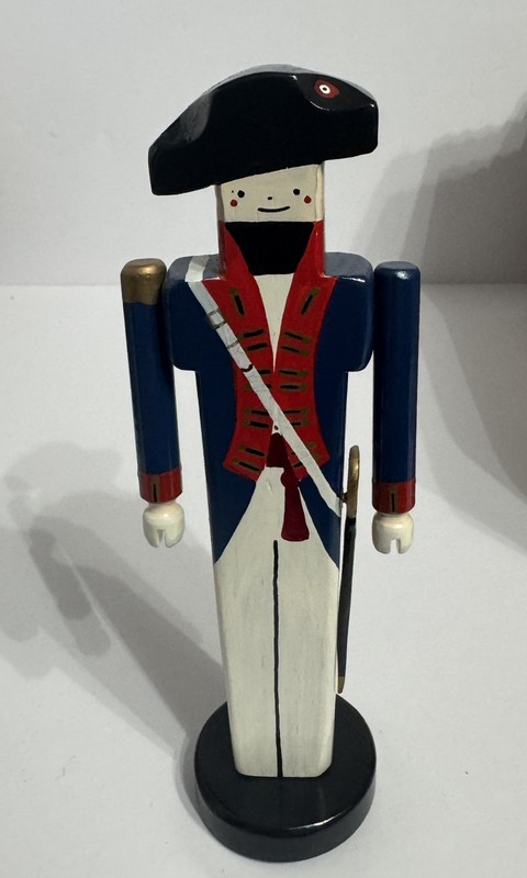 Patrick Jacobs  Figurine Wooden Christmas Soldier Sword HMS 7" + Tall