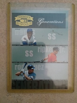 2004 Throwback Threads - Gen Alex Rodriguez, Cal Ripken, Ernie Banks #G-25 /1500