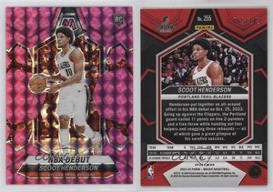 2023-24 Panini Mosaic NBA Debut Pink Prizm /149 Scoot Henderson #255 Rookie RC