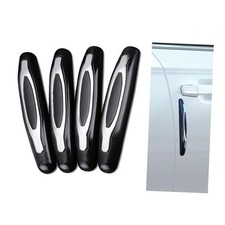 1 Pack 4 Pcs Black PVC Car Door Edge Guards, Universal Anti-Collision/Anti