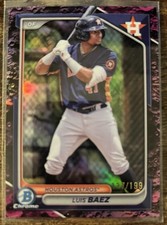 Luis Baez 2024 Bowman Draft Chrome #BDC-110 Prospects Fuchsia Refractor #/199