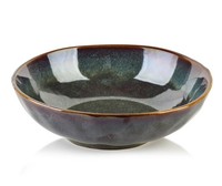 Salat Suppen MüSli Reisschale Schale SchäLchen Keramik Blau Grau Braun Ø 18,5 Cm