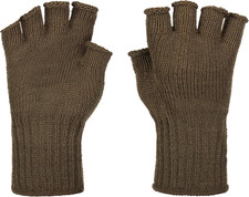 GI Wool Fingerless Gloves, Half Finger Outdoor Tactical Glove Insert for Hunting