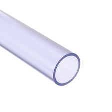 Clear Rigid Pipe 43mm ID 50mm OD 14" High Impact for Crafts Clear Blue