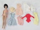 X-835 VINTAGE 1960'S MATTEL BARBIE BRUNETTE BUBBLE CUT DOLL WITH TAGGED CLOTHING