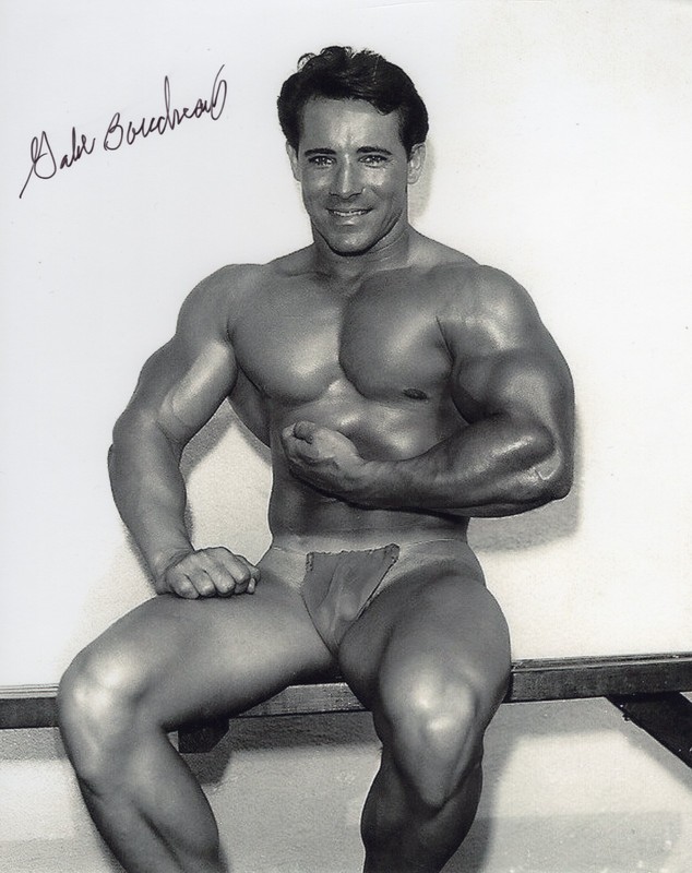 Bodybuilder GABE BOUDREAUX Autographed Signed 8x10 Photo MUSCLE! B&W revealing