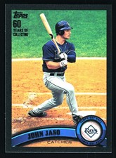 John Jaso Tampa Bay Rays 2011 Topps Black #541 SN /60