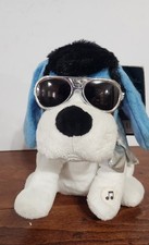 Elvis Presley Musical Plush Dog Blue Christmas Animated 2017 Works w/ Tag
