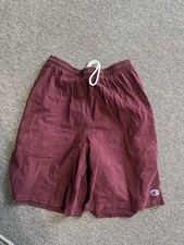 Men's Champion Fleece Cotton Athletic Shorts Size Medium Maroon